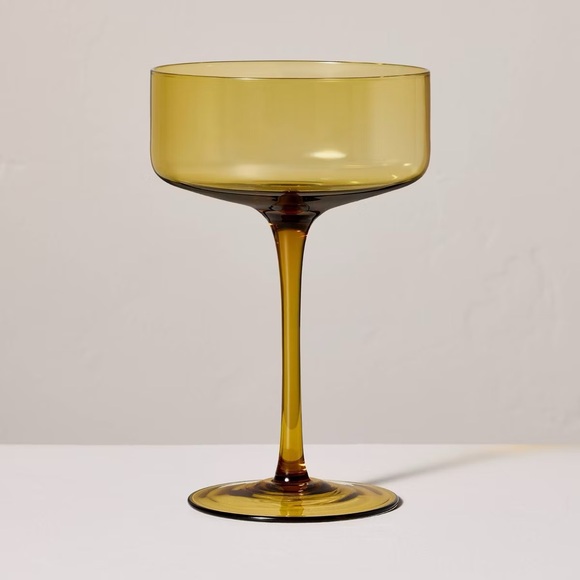 Hearth & Hand Magnolia 9.8oz Tinted Glass Coupe Drinkware Set of 4 - Picture 2 of 4